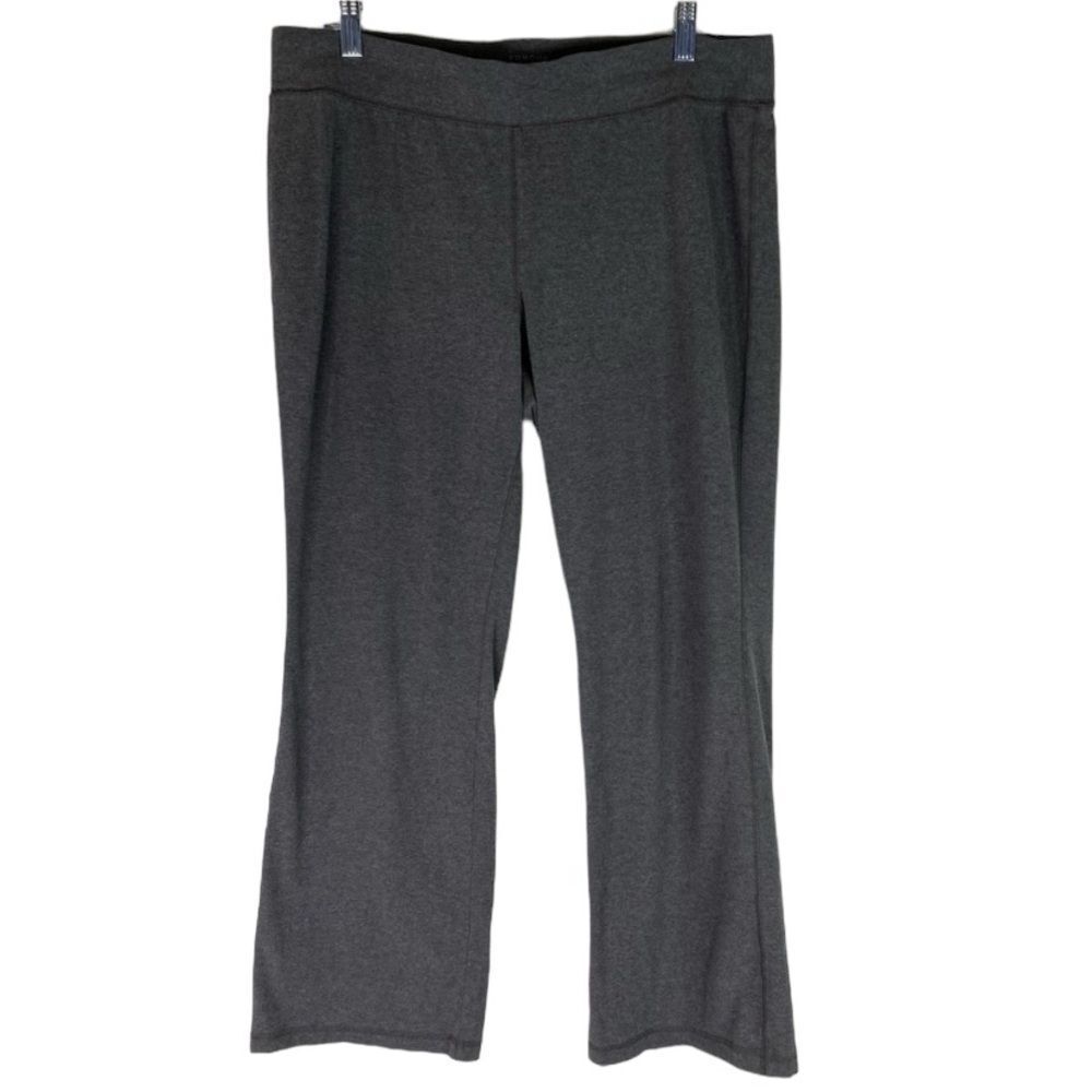 Sonoma Pants Women’s Gray Lounge Flare Stretch Comfort Pull On Elastic L Short